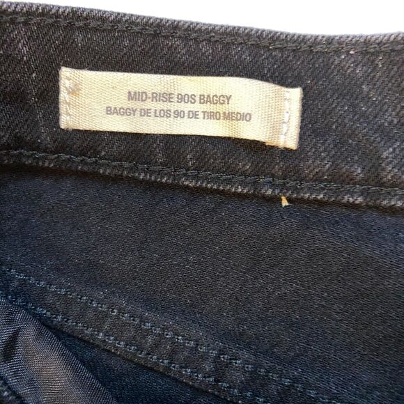 Universal Thread Jeans Womens 10 Black Beaded Comfort Stretch Mid Rise 90s Baggy - Picture 8 of 16